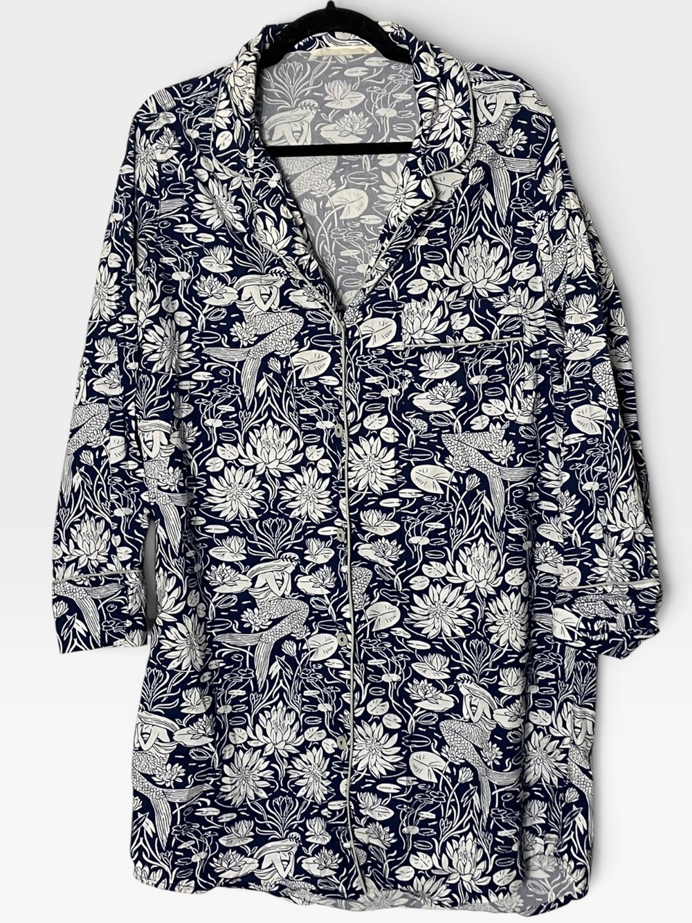 PRINTFRESH Sleep Shirt Nightgown Mermaid Toile Organic Cotton Shall